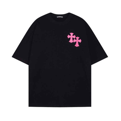 Camiseta Chrome Hearts Pink Cross Preta