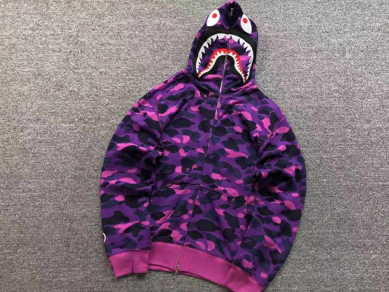 Moletom Bape Shark ABC Camo Roxo
