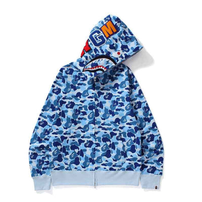 Moletom Bape Shark ABC Camo Azul