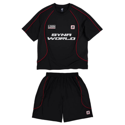 Conjunto Syna World Perforated Perfomance Black Red
