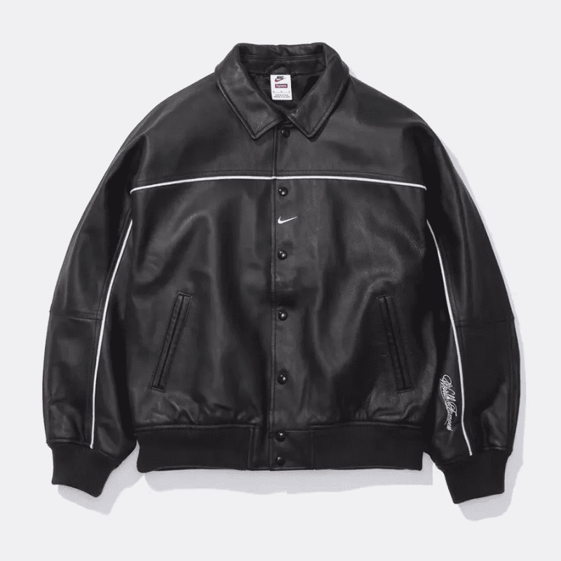 Jaqueta Supreme x Nike Varsity Preta