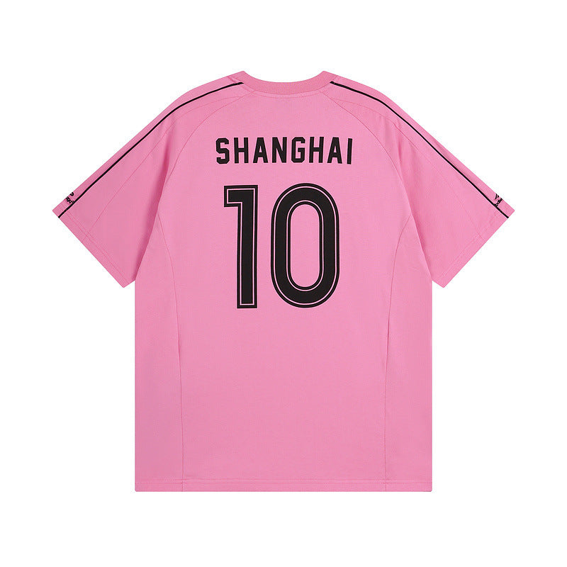 Camiseta Balenciaga Shanghai #10 Soccer Jersey Oversized Pink