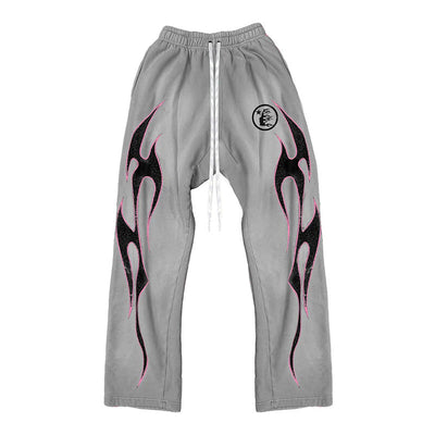 Calça Hellstar Grey Future Flame Sweatpants