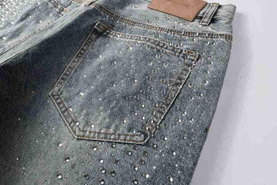 Bermuda Purple Brand Jeans Retro Crystal Denim
