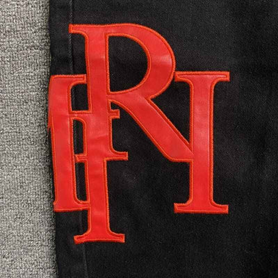 Calça Amiri Jeans Staggered Logo Preta