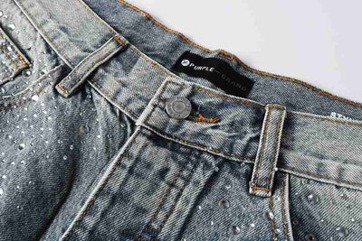 Bermuda Purple Brand Jeans Retro Crystal Denim