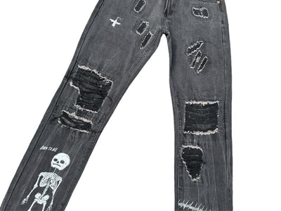 Calça Jeans Gallery Dept. Skull Black