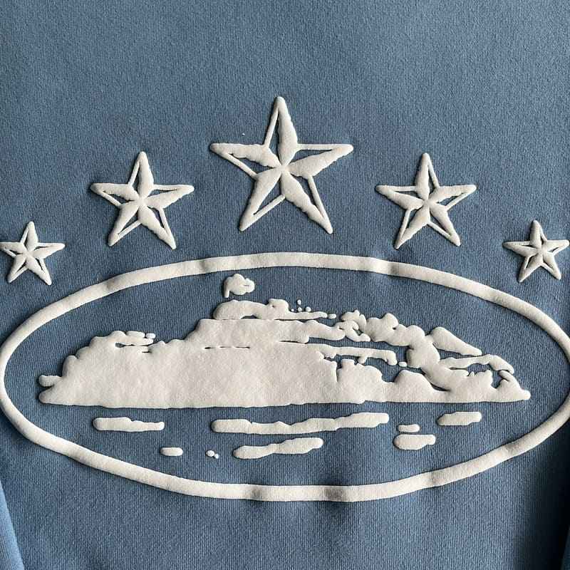 Conjunto Moletom Corteiz 5 Starz Alcatraz Azul