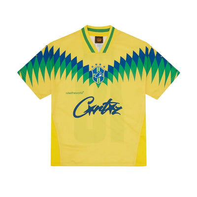 Camiseta Corteiz Futebol Brasil Amarela