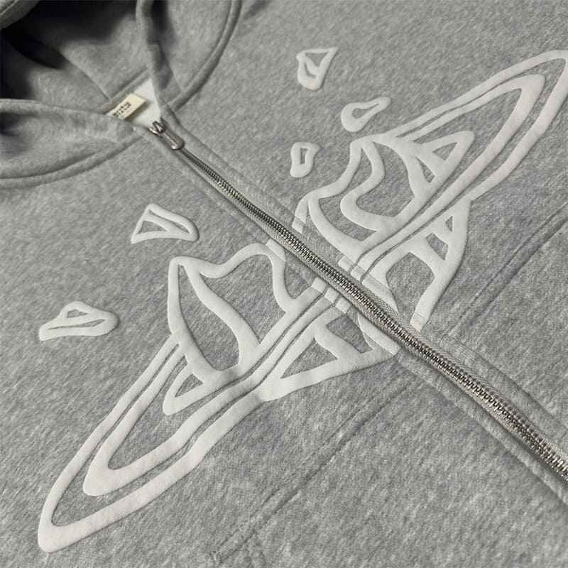 Moletom Broken Planet Zip Up Grey