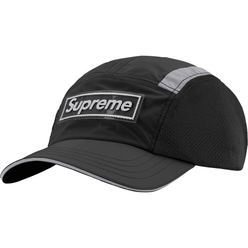 Boné Supreme Side Mesh Camp Cap Preto (Reflective)