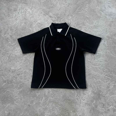 Conjunto Corteiz Island Pique Polo Preto