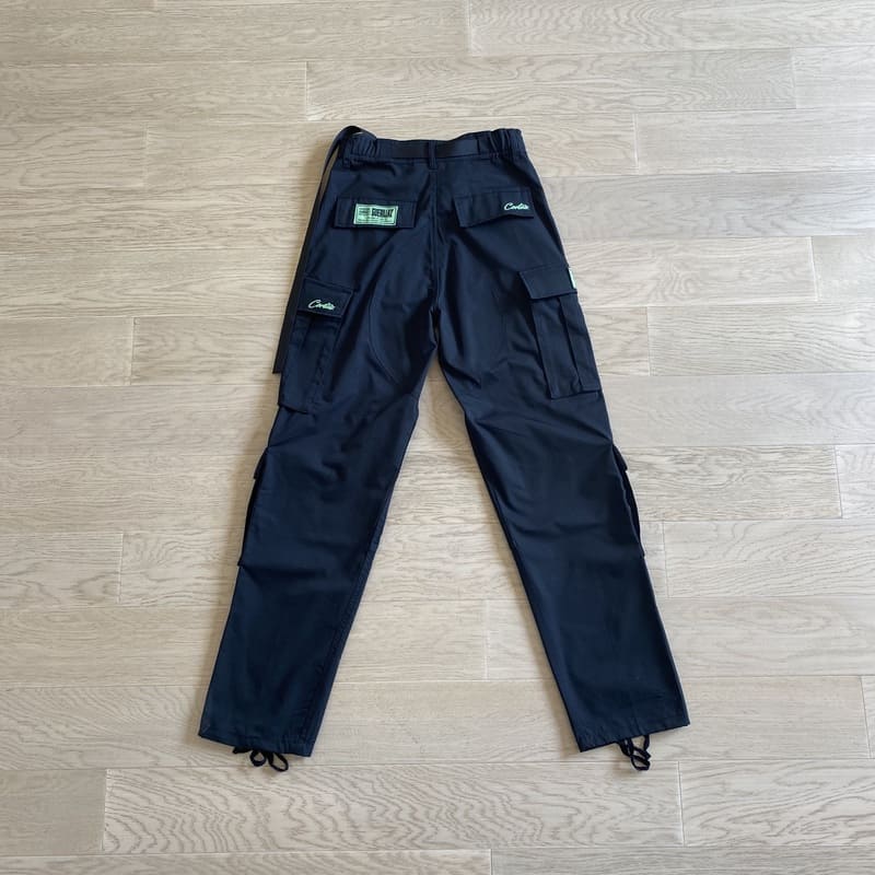 Calça Corteiz Cargo Preta e Verde
